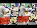 MANNY PACQUIAO UNLEASHING PUNCHES ON THE MITTS ON FIRST DAY BACK AT WILD CARD TRAINING FOR SPENCE
