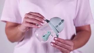 Vídeo de Copo com Canudo de Silicone e Medidor Buba 240ml