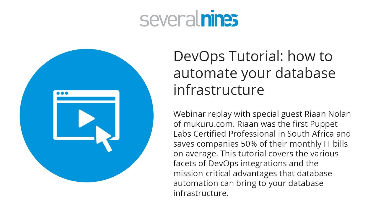 Webinar replay: DevOps Tutorial: how to automate your database infrastructure