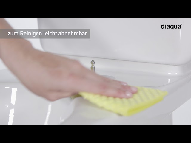 Vidéo teaser pour diaqua WC-Sitz mit easy cleaning Funktion - mit 1-Knopf-Drucktechnik