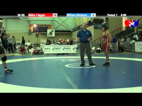 Nikko Triggas vs. William Simpson at 2013 ASICS University Nationals - GR
