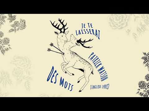 Patrick Watson  - Je te laisserai des mots (Official English Lyric Video)