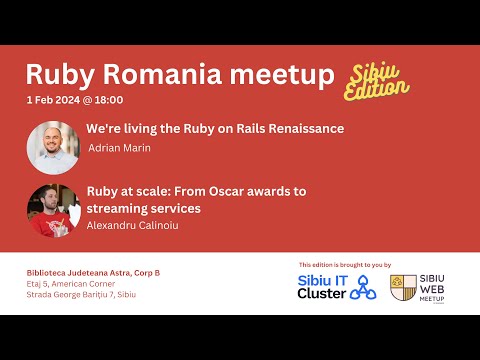 Ruby Romania Meetup - in Sibiu