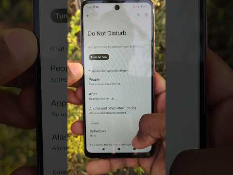Do not disturb mode alarm and other interruptions mode settings in Moto G04 Smartphone