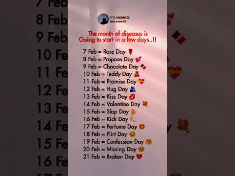 February: The Month of Love! 😘 | #roseday #hugday #bestie #quotes #broken #kissday #trending #shorts