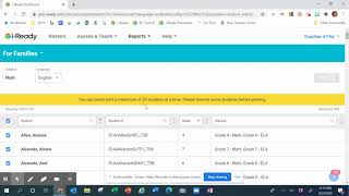iReady: Creating a Batch Diagnostic Report