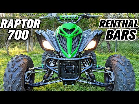 Trail Blogger Yamaha Raptor 700 Handlebars Upgrade Renthal ATV Bars Installation