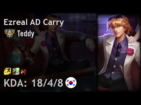 Ezreal AD Carry vs Caitlyn - Teddy - KR Challenger Patch 7.21