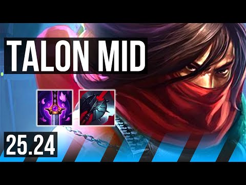 TALON vs YONE (MID) | Good KDA: 8/1/7 | KR Master | 25.24
