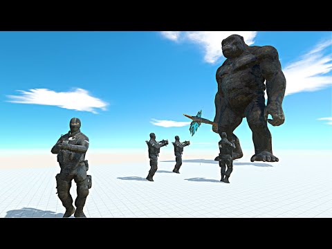 SWAT Soldier Team Death Run | Soldier vs Mutant Primates + King Kong -Animal Revolt Battle Simulator