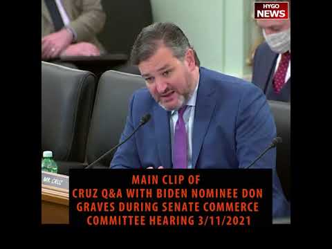 Cruz Q&A With Biden Nominee Don Graves During Senate Commerce Committee Hearing