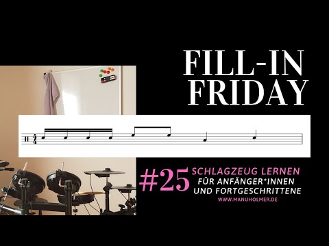 Fill-In Friday #25 - Jeden Freitag ein neues Drumfill lernen - Schlagzeug Übungen Anfänger [E-Drums]