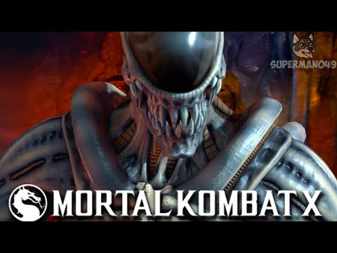 90% DAMAGE IN 12 SECONDS WITH ALIEN! - Mortal Kombat X: "Alien" Gameplay