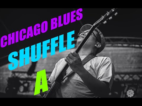 BLUES backing track - CHICAGO shuffle in A
