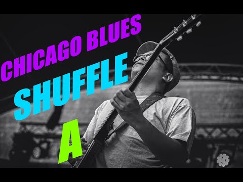 BLUES backing track - CHICAGO shuffle in A