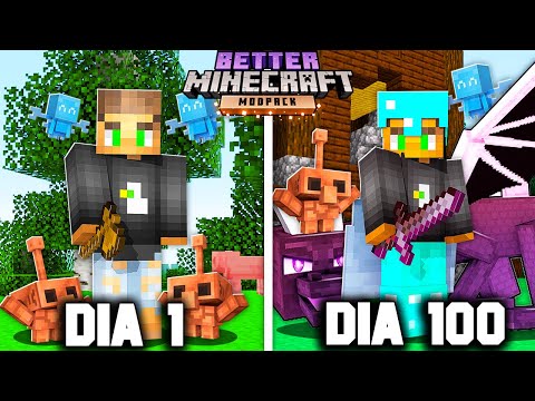 🔥Eu sobrevivi 100 dias no Better Minecraft Ultra Hardcore 1.18 (+200 mods)