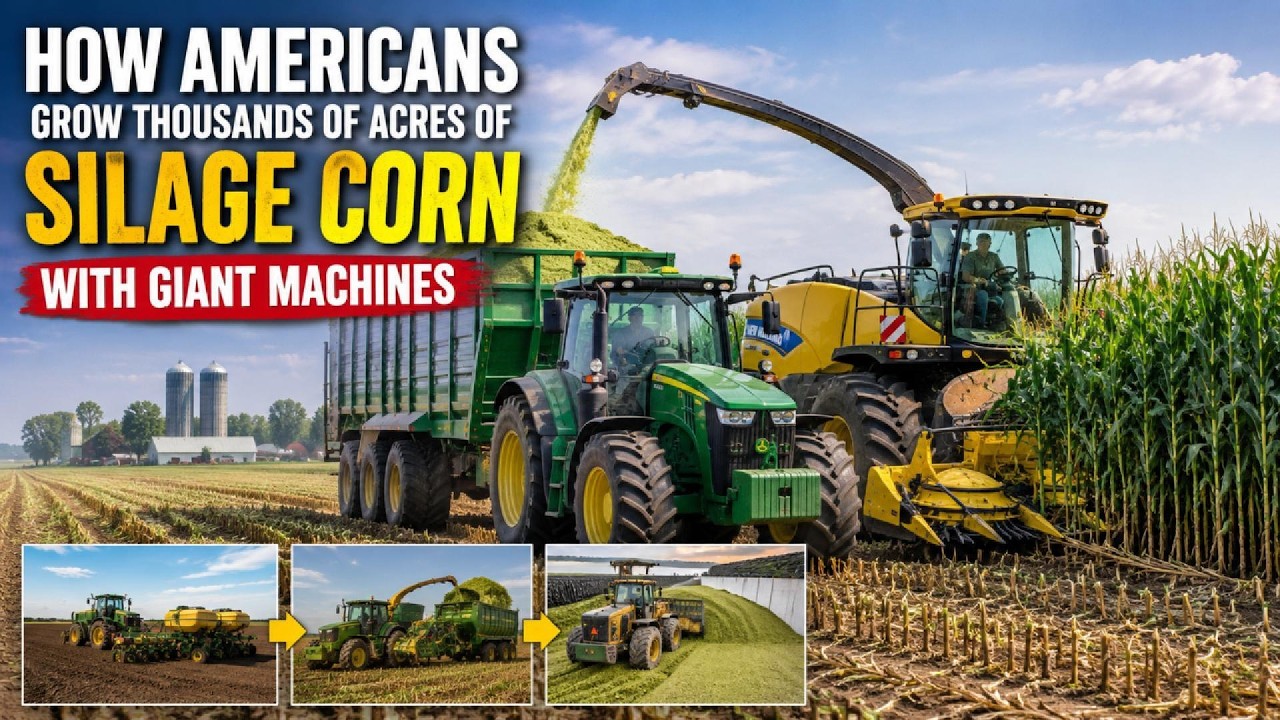 🔥 How Americans Grow Thousands of Acres of Silage Corn with Giant Machines