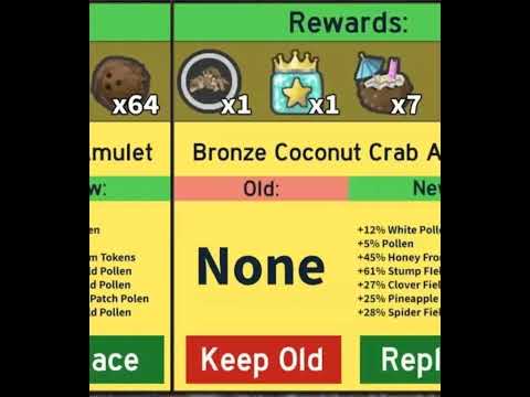 Bro got the COCONUT CRAB AMULET In Bee Swarm Simulator 😭😭 (Unreleased Amulet REAL REAL)
