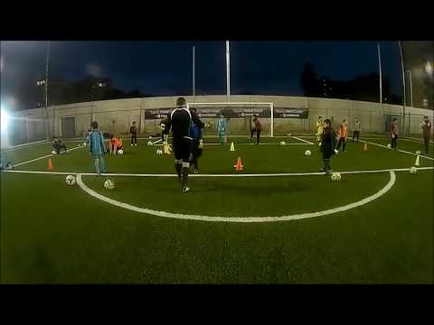 Portieri scuola calcio - Passo accostato + Attacco palla