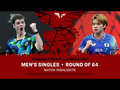 Thibault Poret vs Yukiya Uda | MS R64 | #WTTSingapore2026