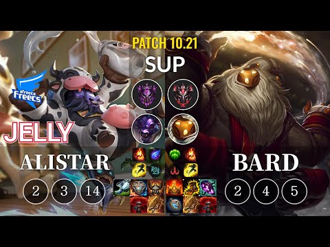 AF Jelly Alistar vs Bard Sup - KR Patch 10.21