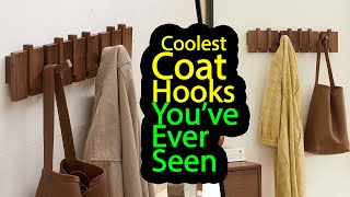 Coolest Coat Rack - Flip Down Coat / Hat Rack - Home Decor Ideas - Modern Closet Coat Rack