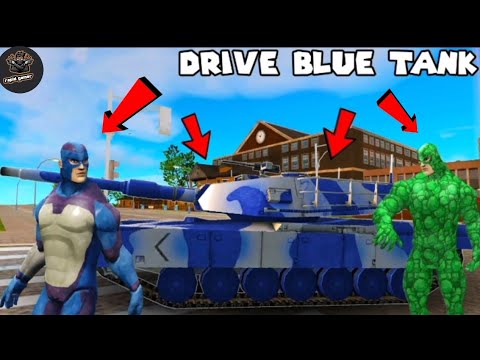 Drive Police BLUE TANK in Rope Hero Vice Town New Update 6.5  Cartoon Video Mod #viralvideo