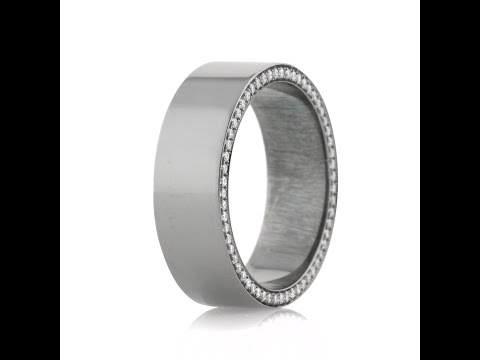 Mark Broumand - Men's 0.65ct Round Brilliant Cut Diamond Wedding Band in 18k Black Gold