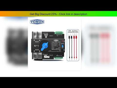 TOMZN Din Rail ATS 110V 120V Dual Power Automatic Transfer Electrical Selector Switch Uninterrupted