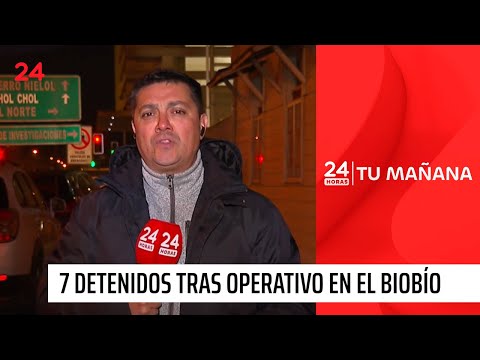 Un muerto, PDI baleado y siete detenidos deja operativo en el Biobío | 24 Horas TVN Chile