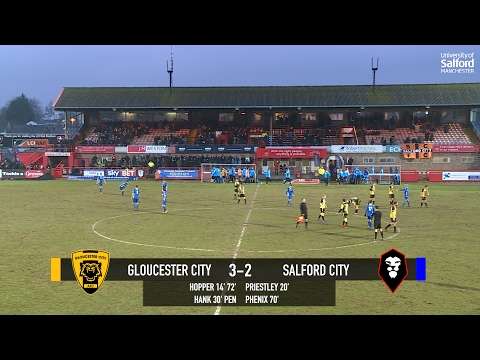 Gloucester City 3-2 Salford City - National League North 12:02