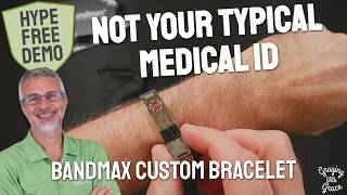 Stylish Custom Medical ID Bracelet - Close Look at Bandmax