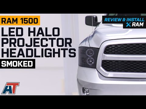 2009-2018 RAM 1500 LED Halo Projector Headlights - Smoked Review & Install