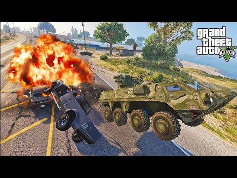 GTA 5 DANGEROUS BTR-4E CRASHES  - IMPACT COMPILATION - DESTRUCTION