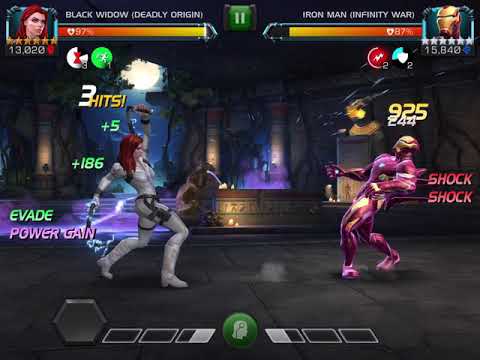 Black Widow Deadly Origins vs Iron IW nullify armor up and power gain under 15% with sabotage