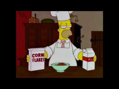 HOMER COOKS MR BURNS BREAKFAST