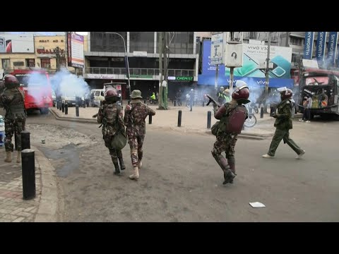 Video Thumbnail: Kenyan police fire tear gas, make arrests in Nairobi as protests begin | AFP