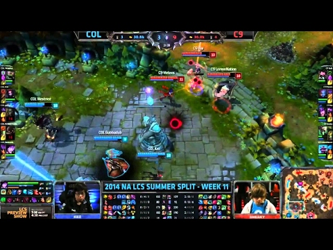 COL vs C9 Highlights - 2014 NA LCS W11D1