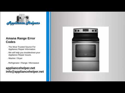 Amana Range Error Codes