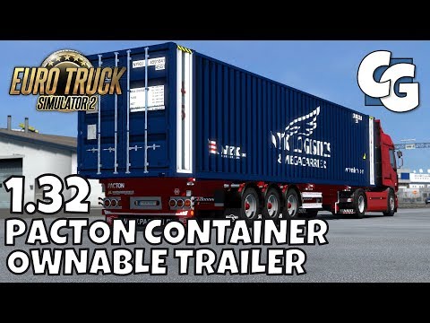 ETS2 1.32 - Pacton Container Owned Trailer [Q&A]