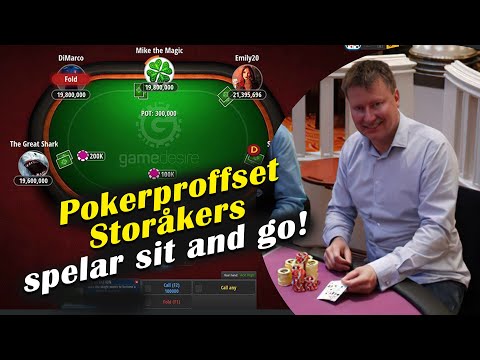Storåkers spelar sit and go på Pokerstars