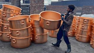 Inside Factory Recycling of Copper & Manufacturing Copper Cooking Pots Factory Mass Production