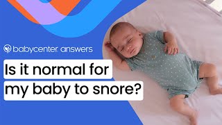 Is it normal for my baby to snore? #babysleep