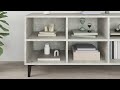Mobile TV con Gambe in Metallo Grigio Cemento 103,5x30x50 cm - Foto miniatura 4