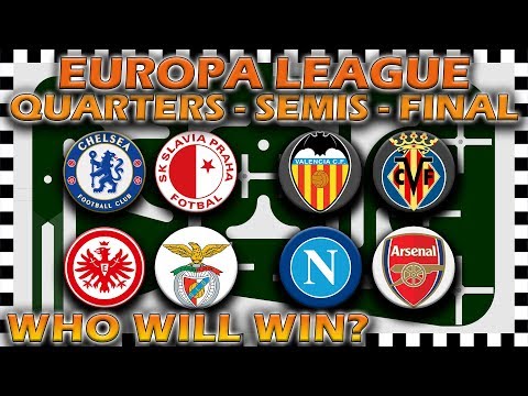 UEFA Europa League 2018/19 Predictions - Quarter Finals to Final - Marble Race Algodoo