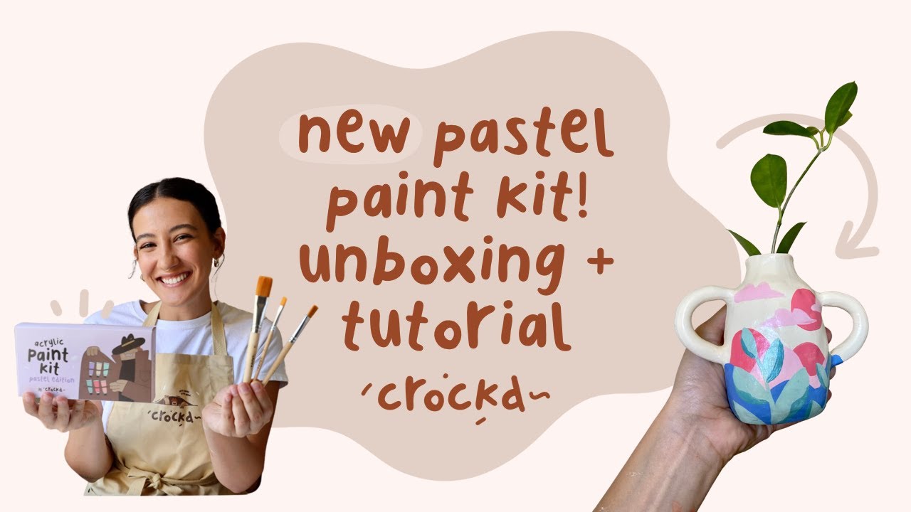 Unboxing + Tutorial: The NEW Crockd Acrylic Pastel Paint Set!