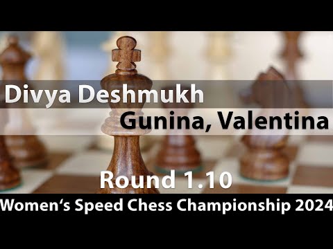 Divya Deshmukh -- Gunina, Valentina, Women's Speed Chess Championship 2024, Round 1.10, 0-1