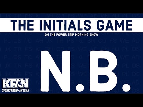 The 383rd Initials Game on The Power Trip Morning Show (N.B.)