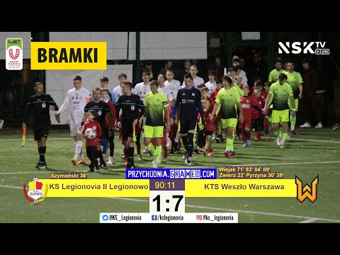 tv.nsk.pl [bramki] KS Legionovia II Legionowo - KTS Weszło Warszawa 1:7 (1:3) 2023-10-04 1/8 PP MZPN