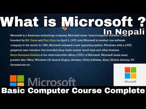What is Microsoft in Nepali | Basic Computer Course in Nepali | Technical Nepal
